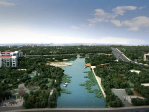 Ancient building park 3D Model