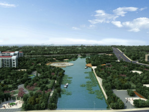 Ancient building park Modello 3D