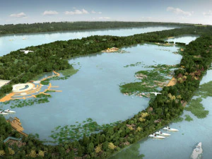 Taman bangunan kuno Model 3D