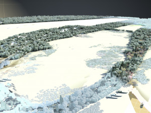 Ancient building park 3D Model
