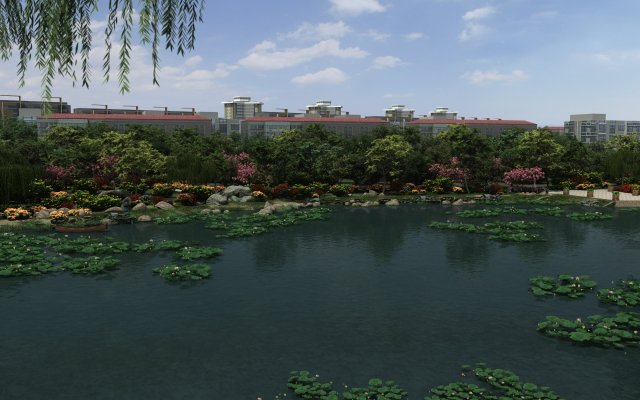 Ancient building park Modelo 3D .c4d .max .obj .3ds .fbx .stl .blend