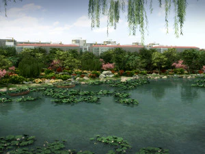 Ancient building park 3D Model