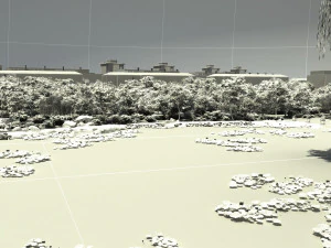Ancient building park 3D Model