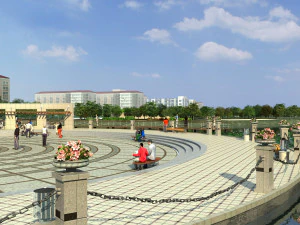 Ancient building park 3D Model