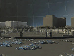 Ancient building park 3D Model