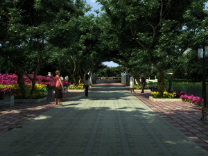 Ancient building park 3D Модель