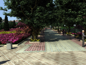 Ancient building park 3D Модель