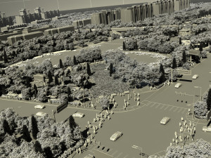 Ancient building park 3D Модель