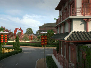 Ancient building park 3D Model