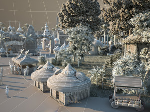 Architecture in India Model 3D