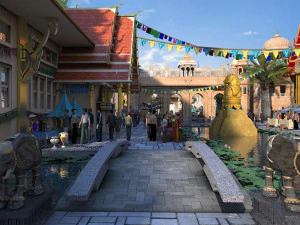 Architektur in Indien 3D Modell