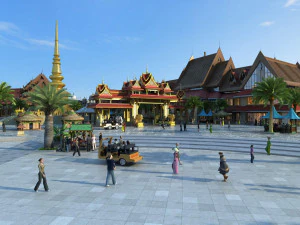 Architektur in Indien 3D Modell