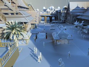Architecture in India Model 3D