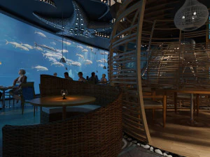 Underwater restaurant 3D Model