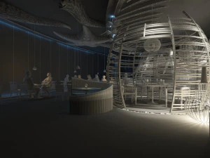 Underwater restaurant 3D Model
