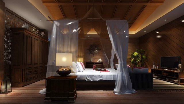 Underwater bedroom Modèle 3D .c4d .max .obj .3ds .fbx .stl .blend 