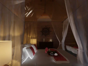Underwater bedroom 3D Model