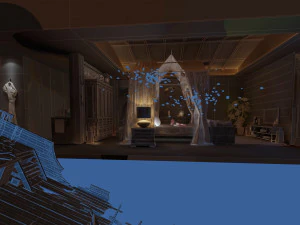 Underwater bedroom 3D Model