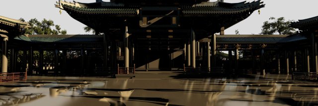 Peking Opera Theater 3D 模型 .c4d .max .obj .3ds .fbx .stl .blend 