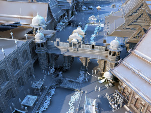 Architecture in India Model 3D
