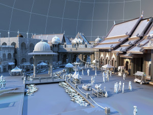 Architecture in India Model 3D