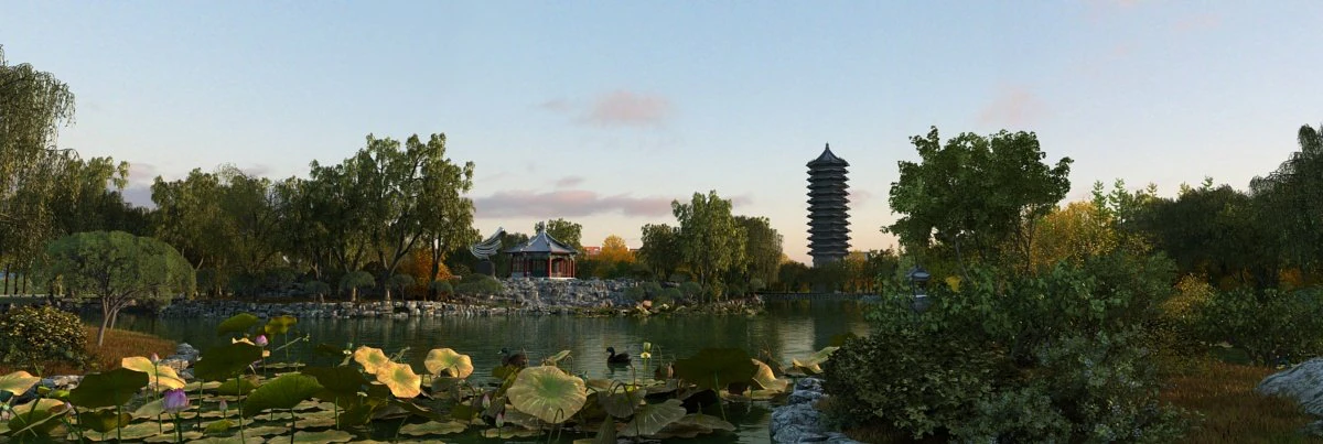 West Lake 3D Model .c4d .max .obj .3ds .fbx .stl .blend 