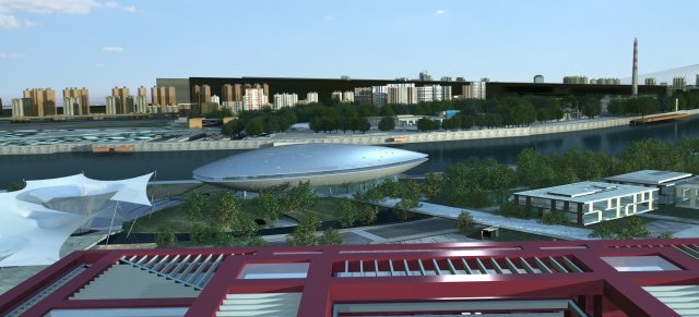 China Pavilion 3D Модель .c4d .max .obj .3ds .fbx .stl .blend 