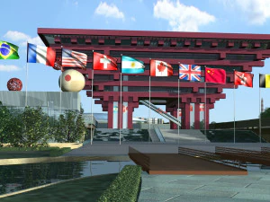 China Pavilion 3D Model