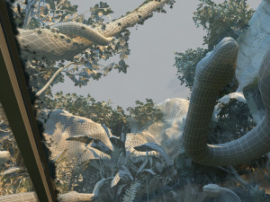 Snake garden Modello 3D