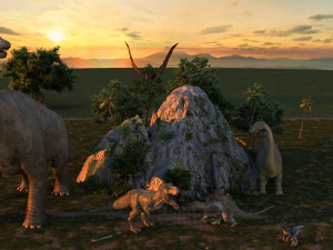 Monde des dinosaures Modèle 3D