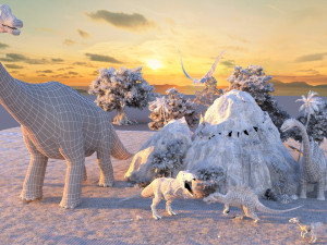 Dinosaur world 3D 模型