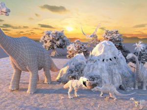 Dinosaur world 3D Model