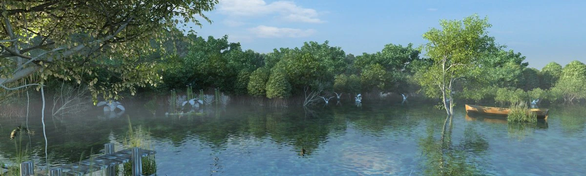 Wetlands 3D Model .c4d .max .obj .3ds .fbx .stl .blend