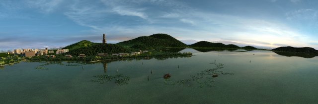 Hangzhou West Lake 3Dモデル .c4d .max .obj .3ds .fbx .stl .blend 