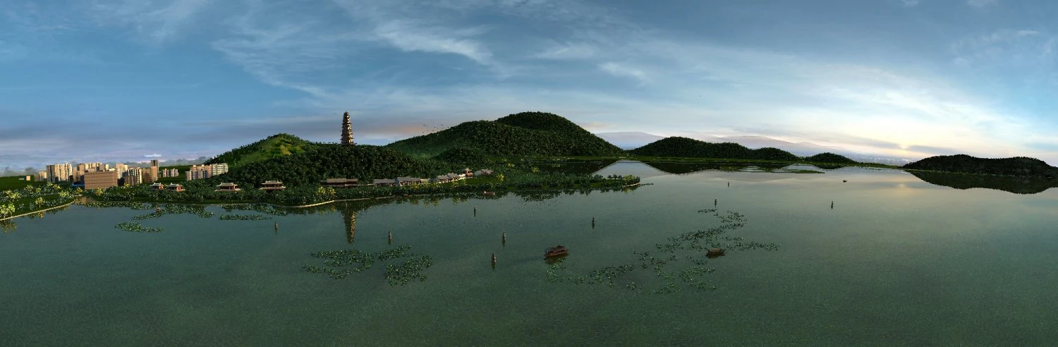 Hangzhou West Lake 3D Model .c4d .max .obj .3ds .fbx .stl .blend 