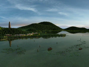 Lago occidentale di Hangzhou Modello 3D