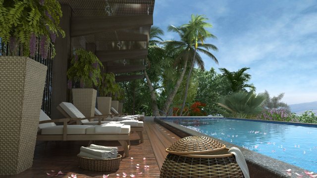 Swimming pool Model 3D .c4d .max .obj .3ds .fbx .stl .blend 
