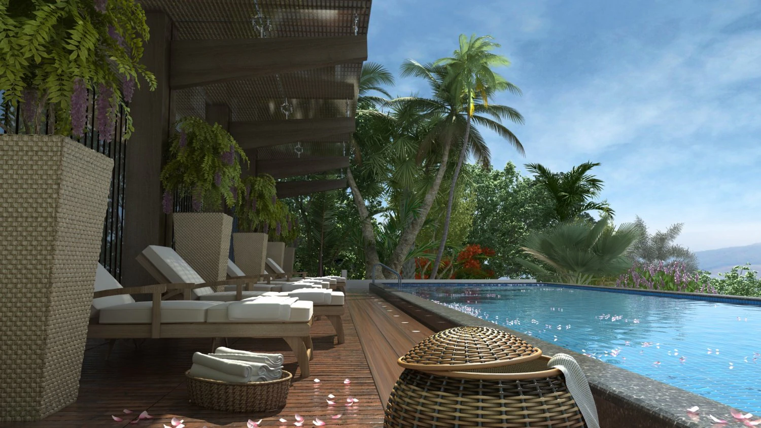 Swimming pool 3D Model .c4d .max .obj .3ds .fbx .stl .blend 
