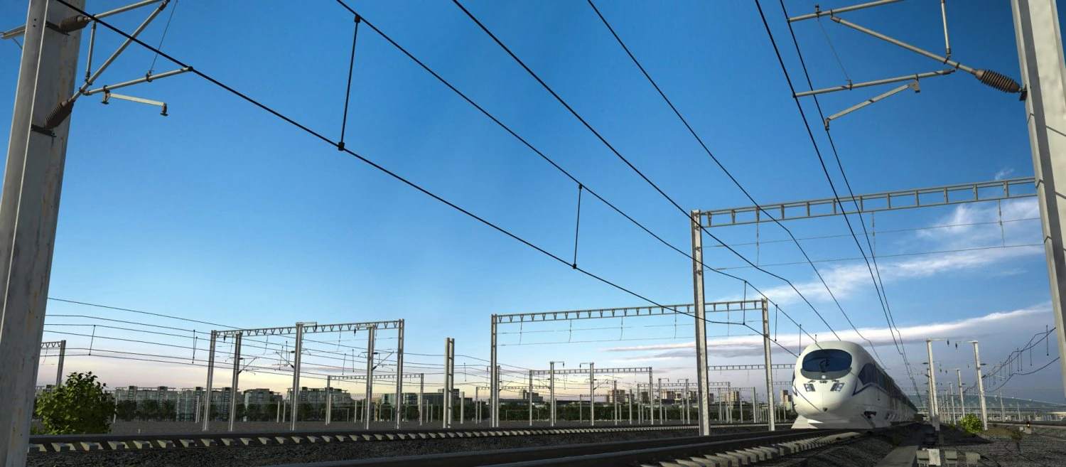 High speed train 3D Model .c4d .max .obj .3ds .fbx .stl .blend 