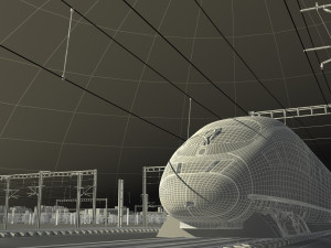 High speed train 3D-Modell