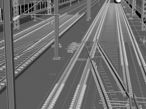 High speed train 3D Model