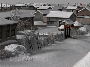 Rural small courtyard Model 3D