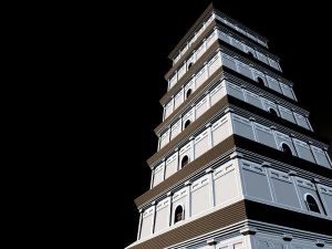 다얀 타워 3D 모델