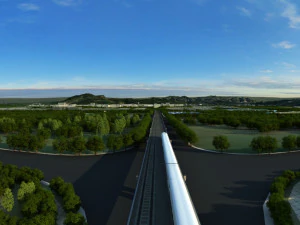 उच्च गति ट्रेन 3D मॉडल