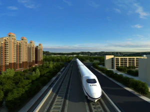 उच्च गति ट्रेन 3D मॉडल