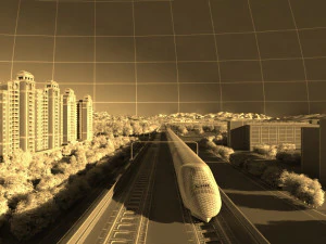 उच्च गति ट्रेन 3D मॉडल