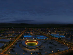 City night view 3D Model