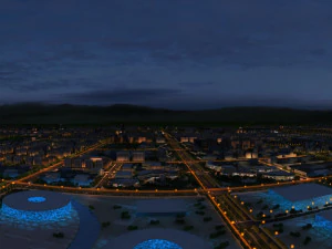 City night view 3D Model