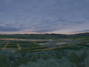 城市夜景 3D 模型