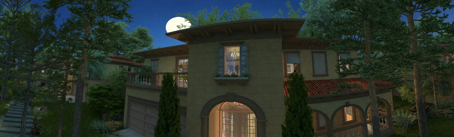 Vila Modelo 3D .c4d .max .obj .3ds .fbx .stl .blend 